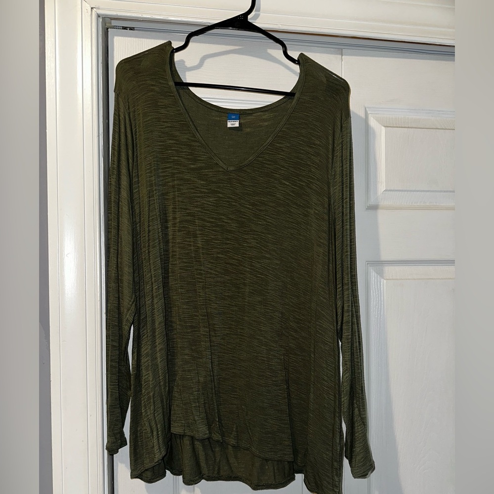 Old Navy Dark Olive V-Neck Tunic